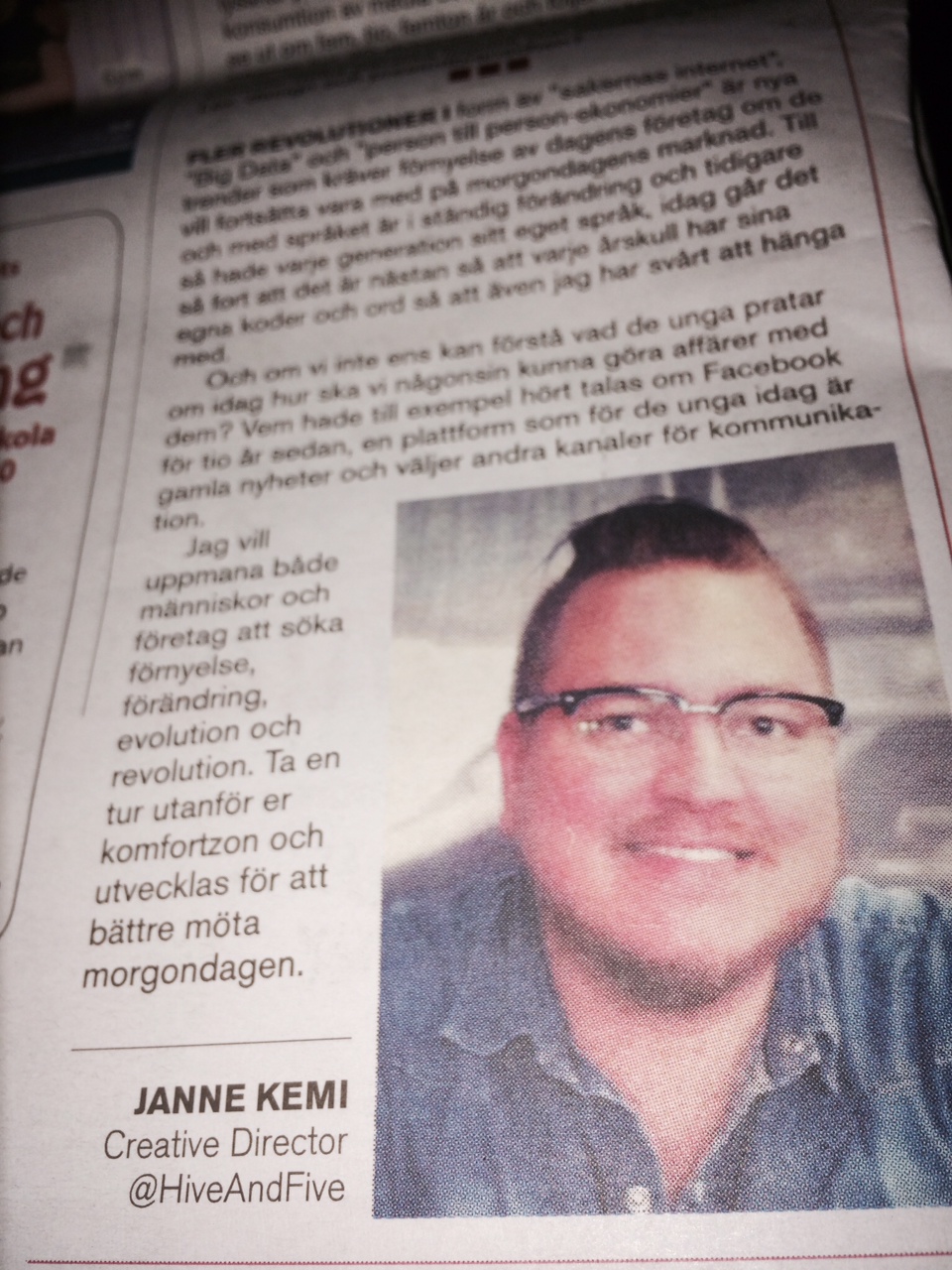 Förnyelse (Artikel till Boråskuriren)